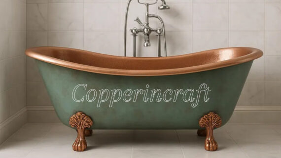Luxury Hammered Copper Bathtub
