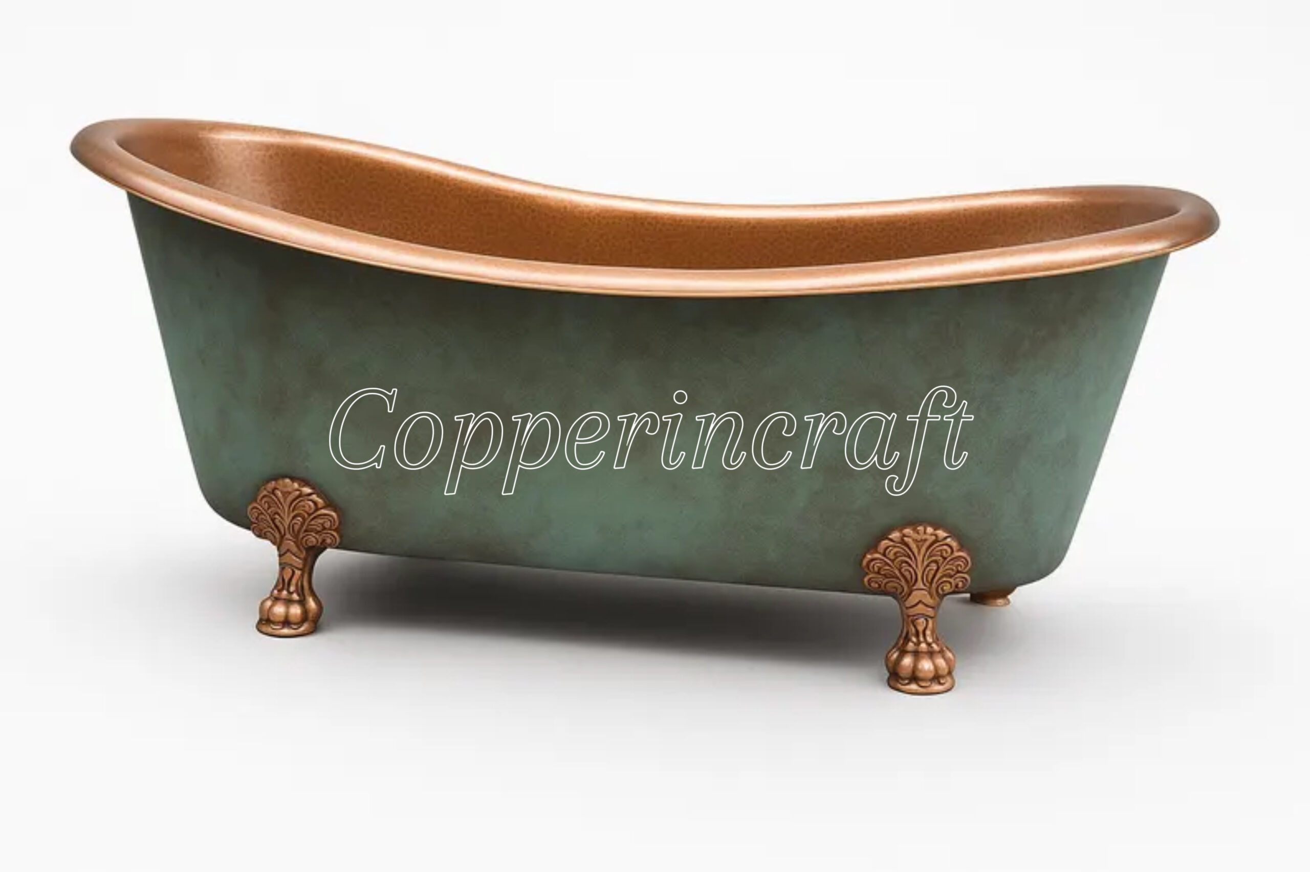 Luxury Hammered Copper Bathtub 