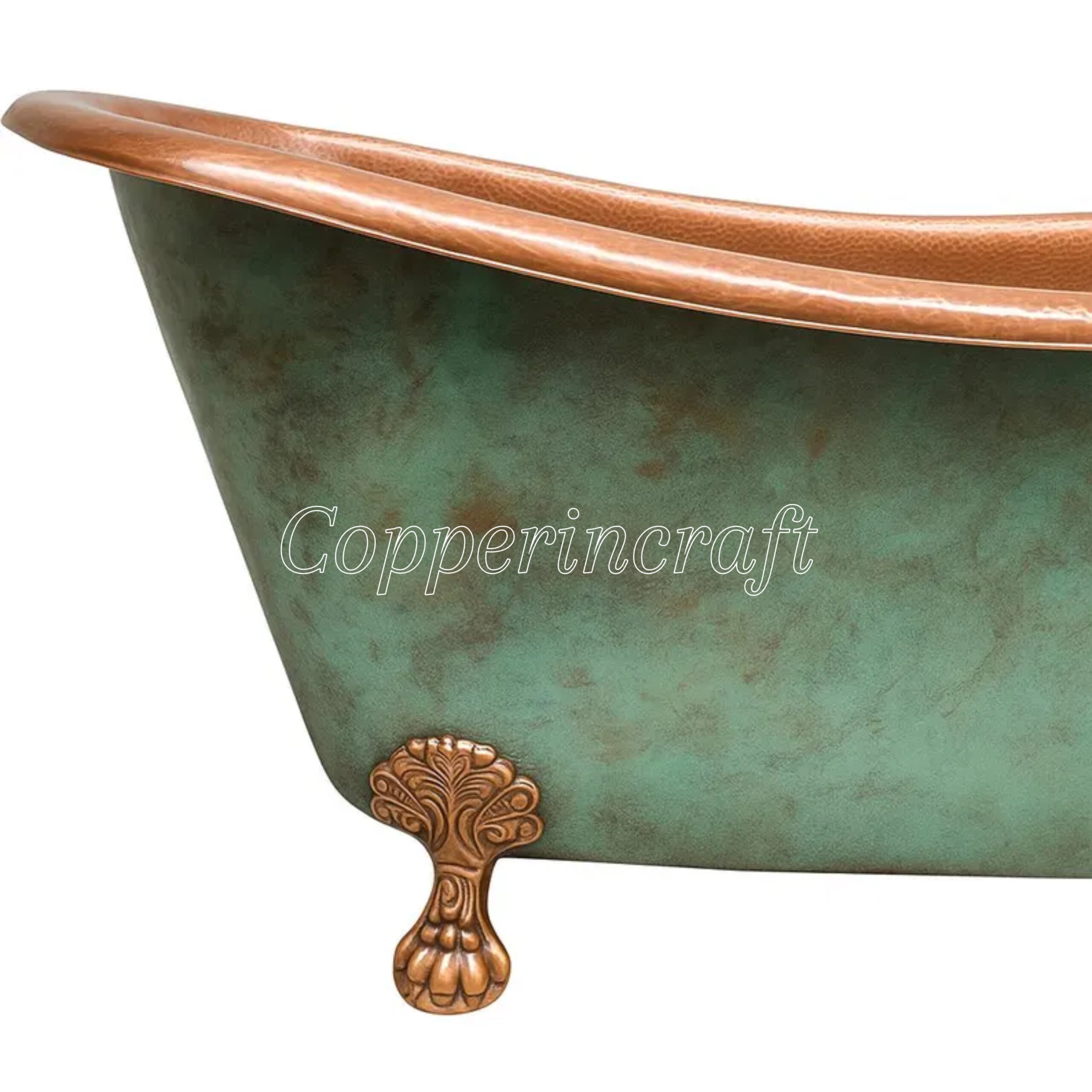 Luxury Hammered Copper Bathtub 